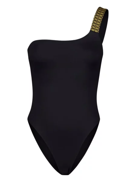 Бански Zeus+dione бродиран едно рамо черно