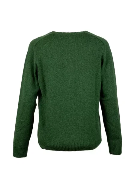 Pulover Brooksfield cu decolteu rotund verde