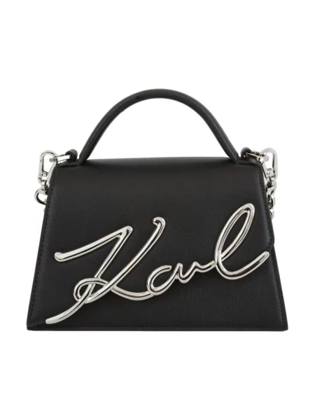 Torebka crossbody Karl Lagerfeld skórzana czarna