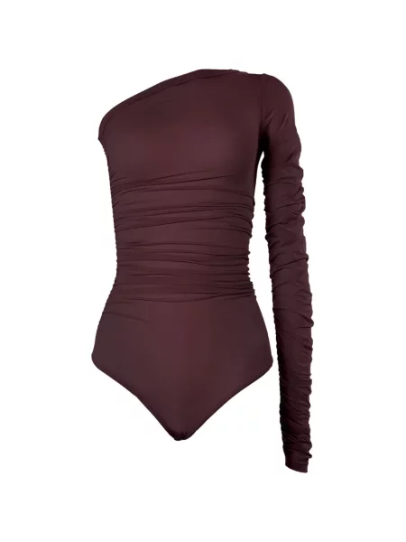Body Wolford drapat cu un umăr gol violet