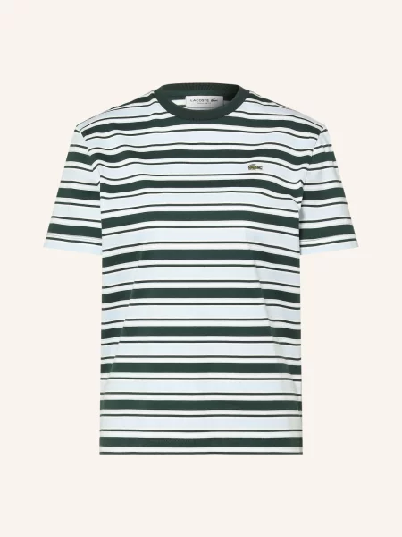 Lacoste Tričko tmavě modrá / tmavě zelená bílá
