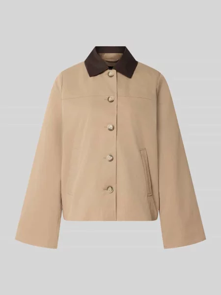 Kurtka Vero Moda z wykładanym kołnierzem beżowa