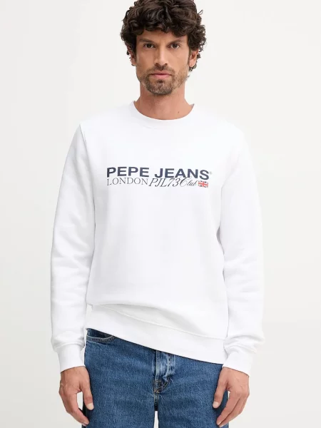 Суитчър Pepe Jeans с принт бяло