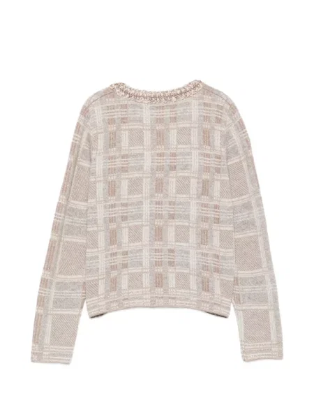 Bouclé cardigan D.exterior în carouri