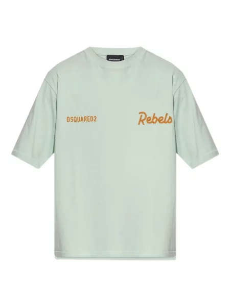 Tricou Dsquared2 cu broderie verde