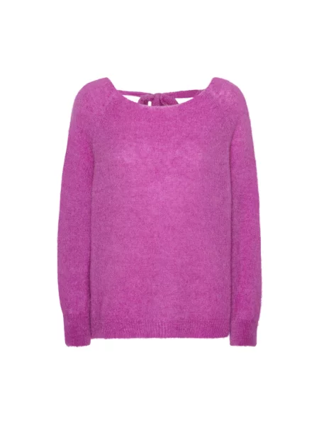 Sweter Americandreams wiązany fioletowy