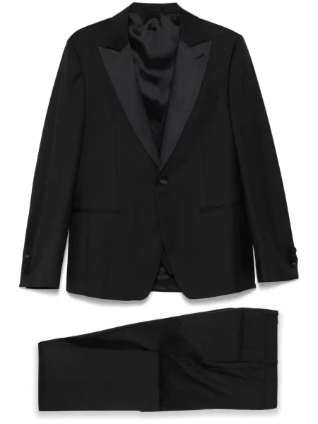 Сатенен костюм костюм Lardini синьо