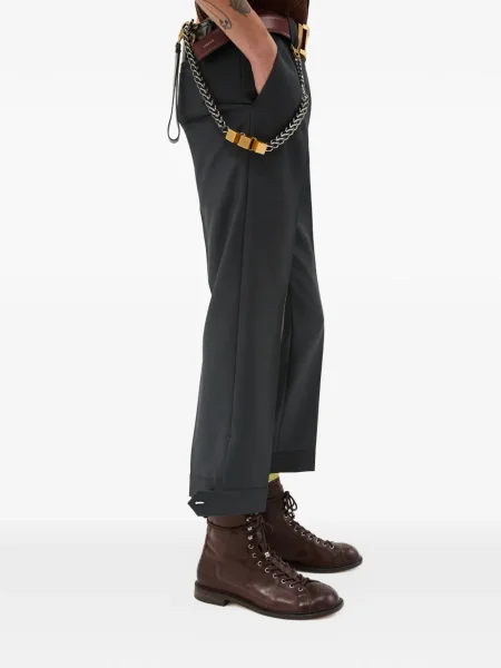 Pantaloni Versace de lână business gri