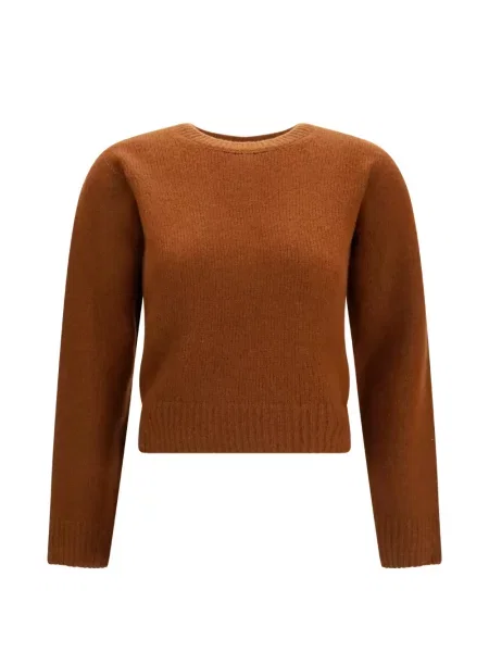 Pulover Tom Ford tricotate cu decolteu rotund maro