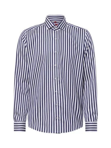 Finshley & Harding koszula biznesowa non-iron Mężczyźni Slim Fit w 37 niebieski