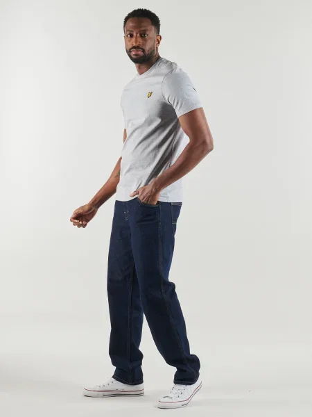 Lyle & Scott Póló aranysárga / melír / fekete szürke