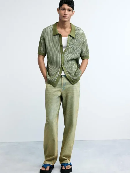 Desigual Geacă tricotată verde