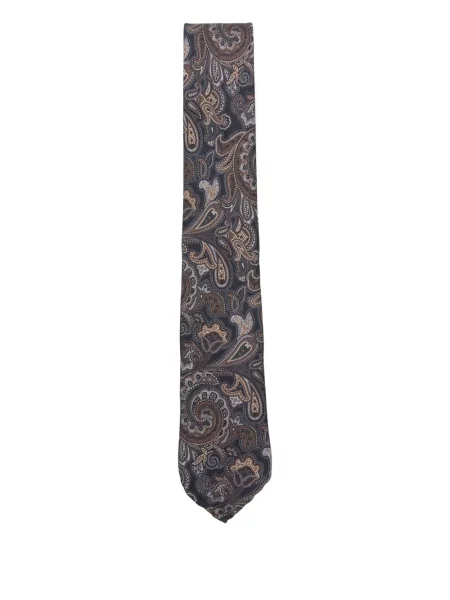 Cravată Dell'oglio cu model paisley albastru