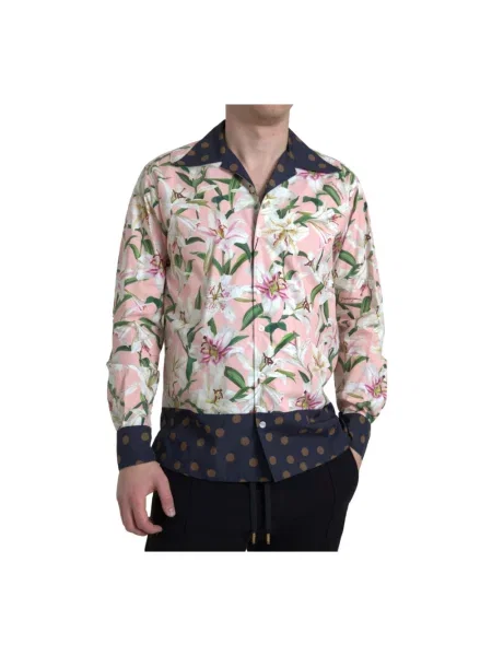 Koszula Dolce And Gabbana casual różowa