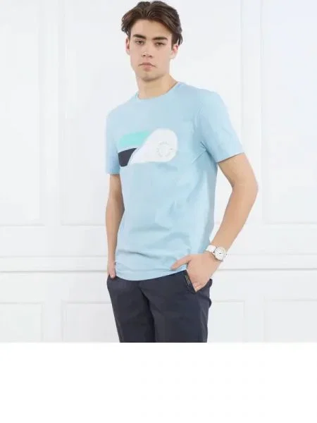BOSS GREEN Tricou Tee 9 | stretch albastru