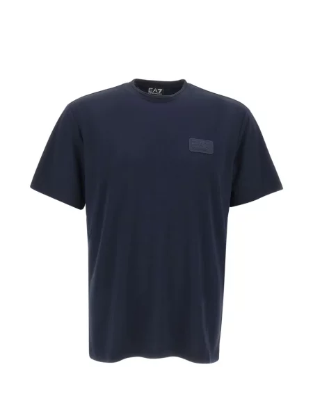 Tricou Ea7 Emporio Armani cu decolteu rotund cu autograf albastru