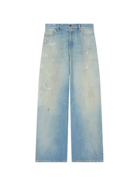 Blugi Golden Goose cu broderie albastru