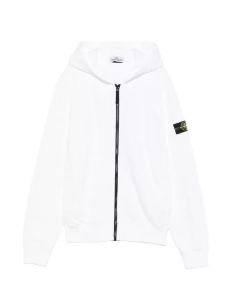 Bluza z kapturem dziecięca Stone Island biała