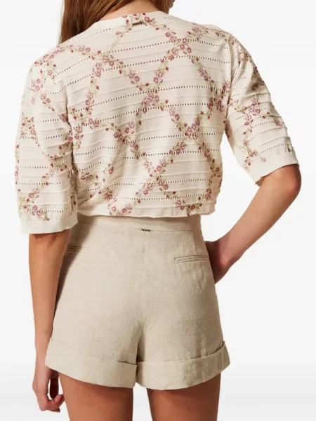 Pantaloni scurți Twinset plisate
