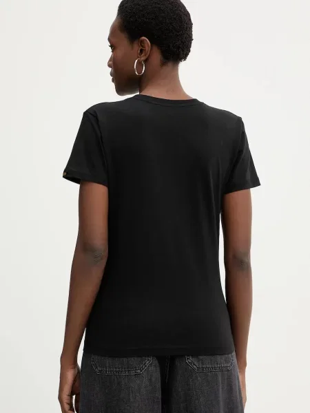 Tričko Alpha Industries Basic BL Mirror Leo W černé