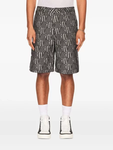 Pantaloni scurți Amiri din jacard negru