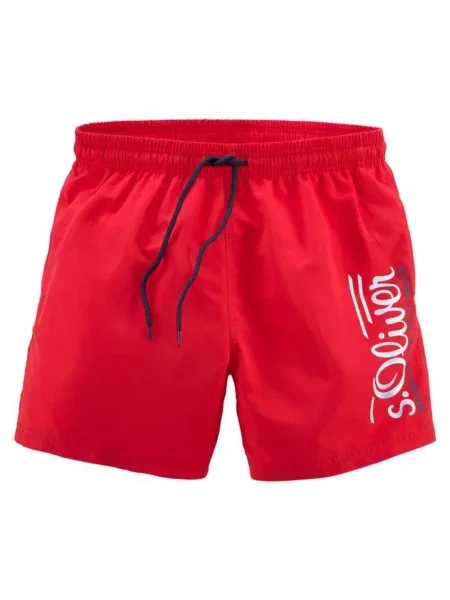S.Oliver Șorturi de baie roșu alb
