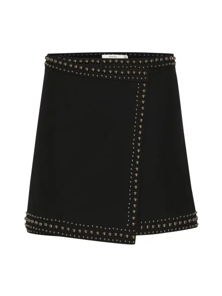 Spódnica Gestuz asymetryczna z ćwiekami czarna