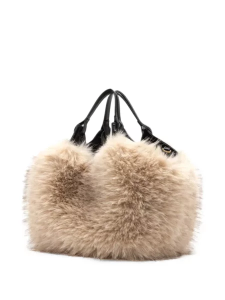 Remenčić shopper torbica Gianni Chiarini s krznom