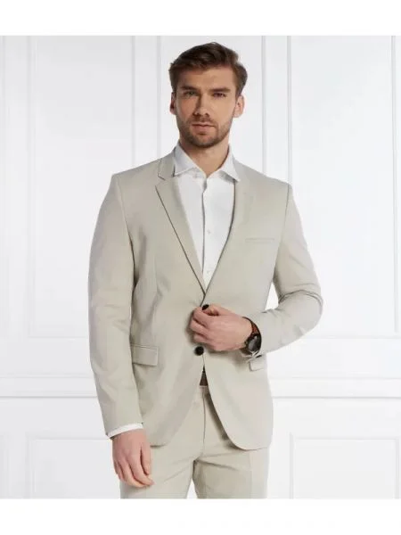 HUGO Costum | Extra slim fit cu adaos de lână bej