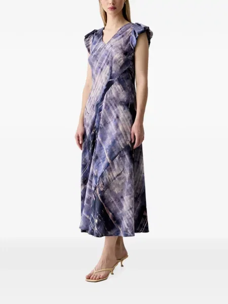 Rochie midi Dkny cu legături violet