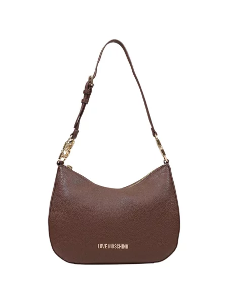 Hobo kabelka Love Moschino z ekologickej kože hnedá