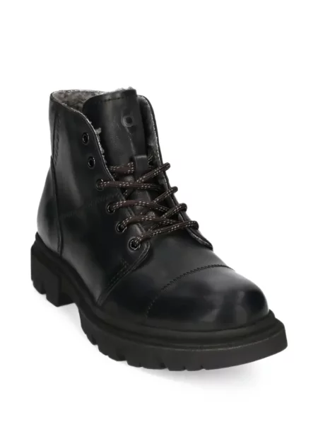 Cizme scurte Bugatti cu șireturi din piele negru
