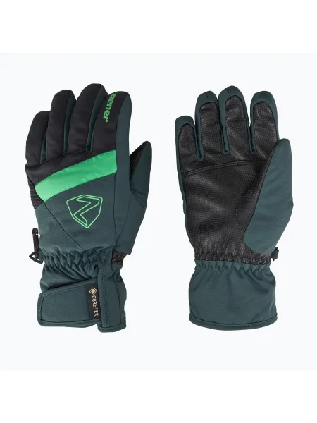 Детски скиорски ръкавици ZIENER Leif GTX dark jungle зелено