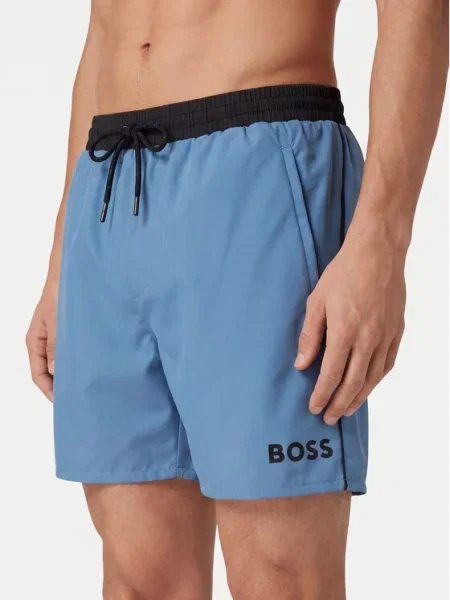 BOSS Úszónadrág Starfish világoskék