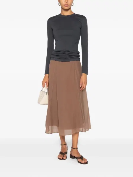 Lung tricou Brunello Cucinelli albastru
