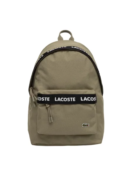 Lacoste plecak duży z aplikacją zielony