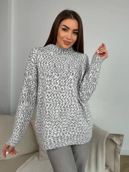 Светр ISSA Plus темно-сірий кашемір сірий