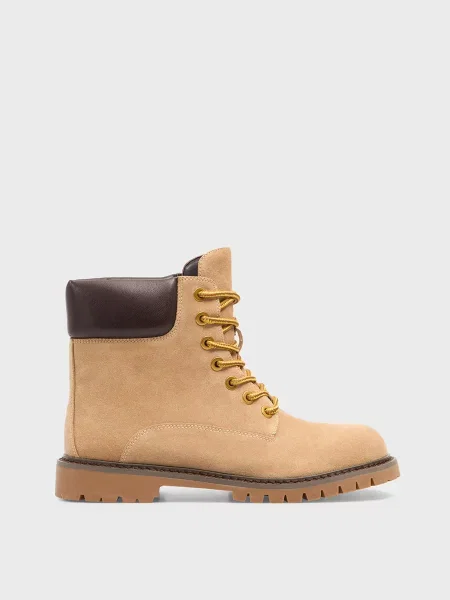 Кожаные сапоги Prpy бежевые