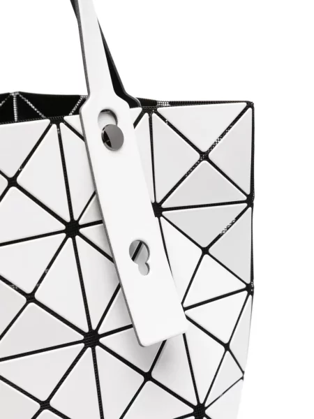 Geantă Bao Bao Issey Miyake cu imprimeu geometric alb