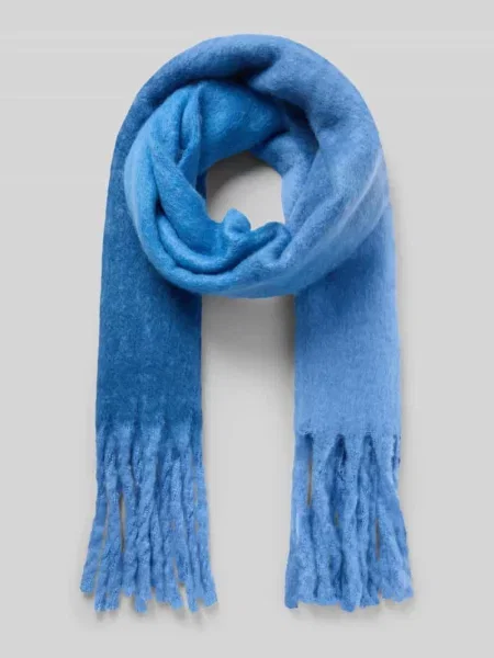 Szal z imitacji dzianiny model ‘IAMALOU’ Ichi niebieska