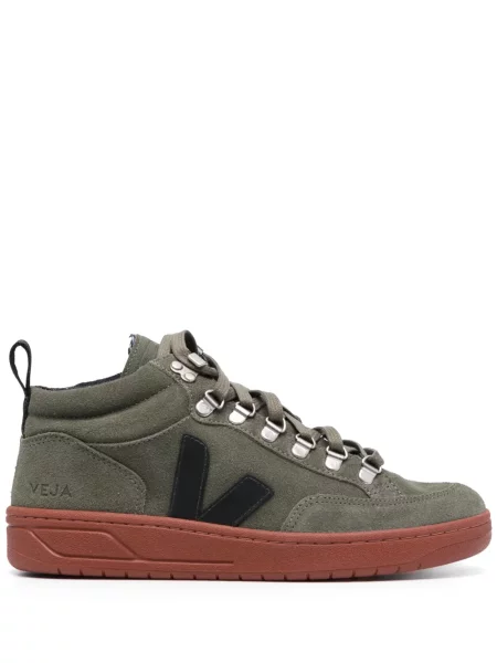 Sneakerși Veja Roraima din piele de căprioară verde