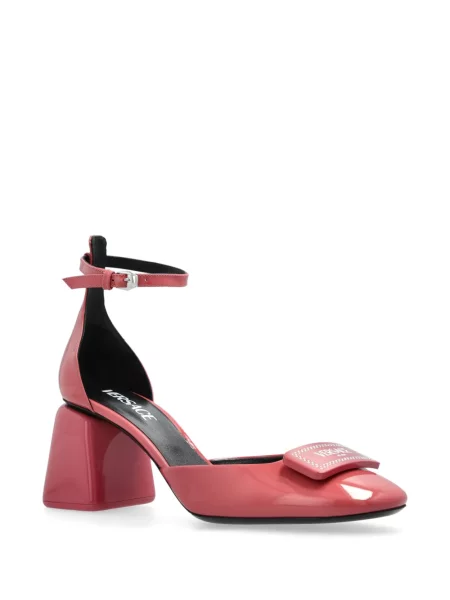 Pantofi cu toc Versace din piele roz