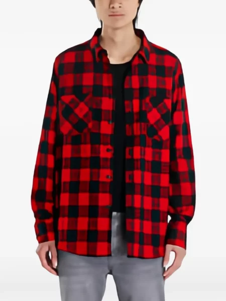 Cămașă Urban Classics în carouri de flanelă roșu