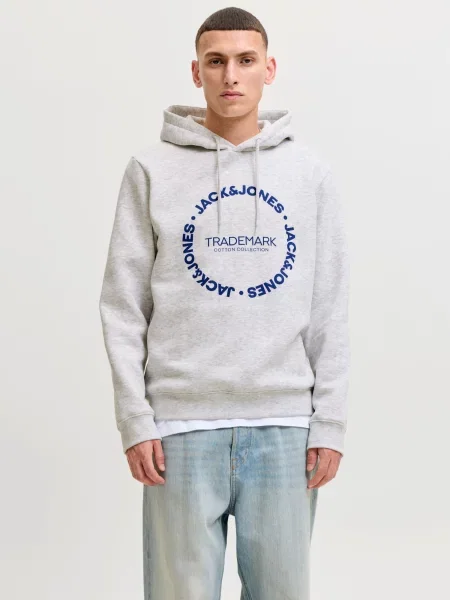 JACK & JONES Mikina JJBENSON béžová / námornícka modrá / čierna / melírovaná biela
