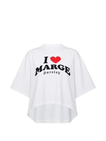 Tricou Doublet cu imagine asimetric alb