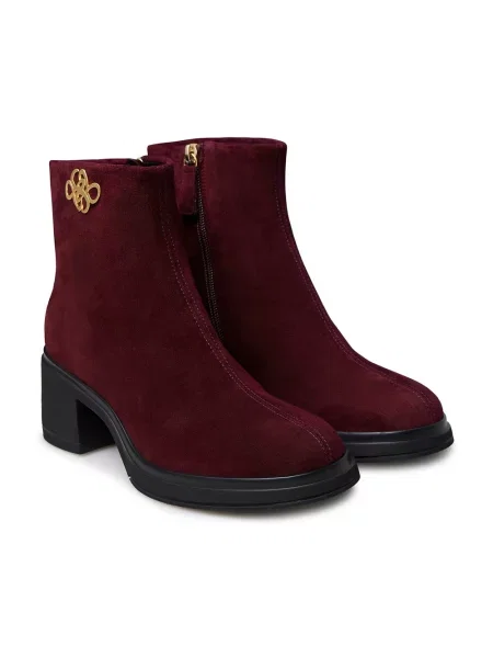 Buty do kostki Loriblu zamszowe czerwone