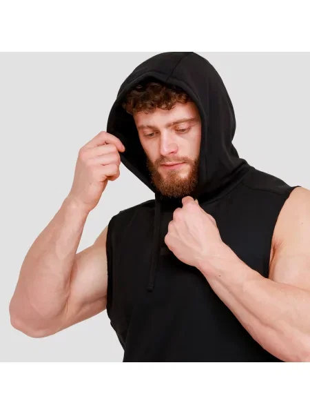 Kamizelka fitness z kapturem Unity czarna