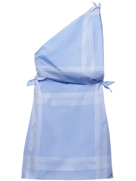 Sukienka Prada w kratkę niebieska