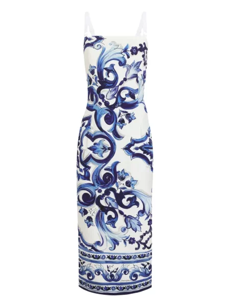 Rochie midi Dolce & Gabbana cu imagine până la genunchi de costum albastru
