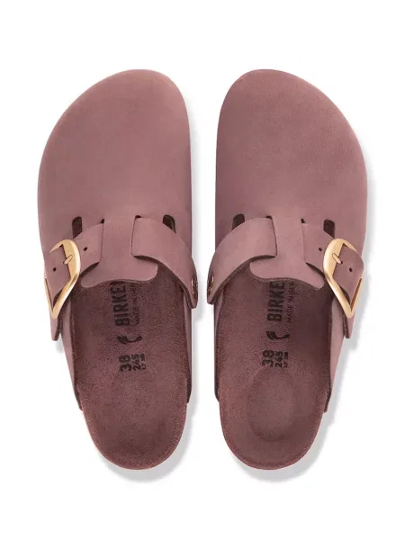 Birkenstock шльопанці мюлі нубукові Boston Big Buckle Nubuck Leather